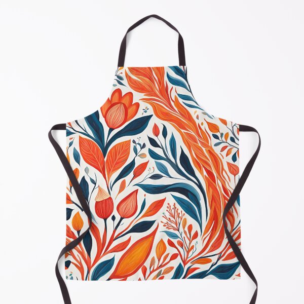 Item preview, Gouache Orange Flower Pattern. designed and sold by ARichArts.