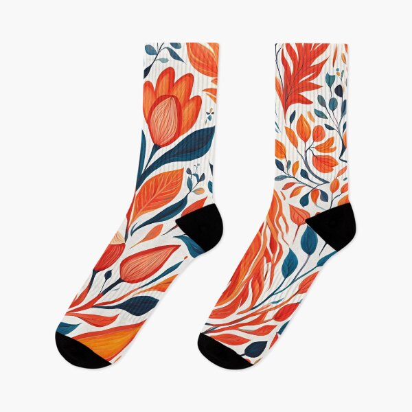 Item preview, Gouache Orange Flower Pattern. designed and sold by ARichArts.