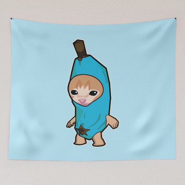 Item preview, SKY BLUE Happy Hapi Banana Cat Meme designed and sold by Rzera-.