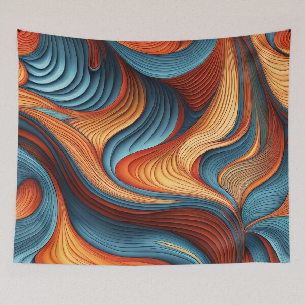 Item preview, Warm & Cold Sand Abstract Curves Pattern. designed and sold by ARichArts.