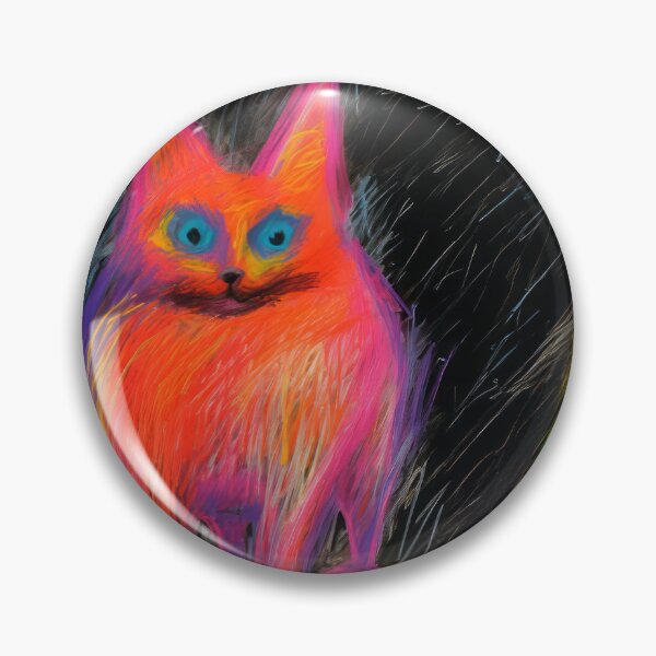 Item preview, Oil pastel painting of  a cat designed and sold by Whimsicalhub.