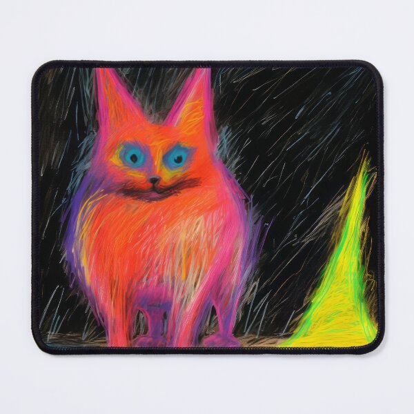 Item preview, Oil pastel painting of  a cat designed and sold by Whimsicalhub.