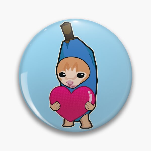 Item preview, BLUE banana cat holding heart meme designed and sold by Rzera-.
