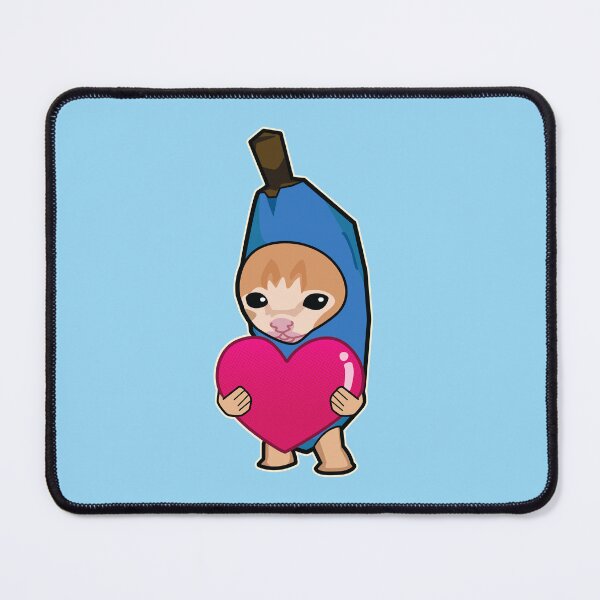 Item preview, BLUE banana cat holding heart meme designed and sold by Rzera-.