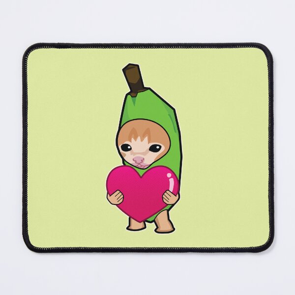 Item preview, GREEN banana cat holding heart meme designed and sold by Rzera-.