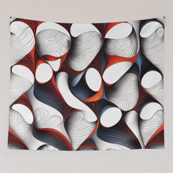 Item preview, Waite Circular Abstract Curves Pattern. designed and sold by ARichArts.