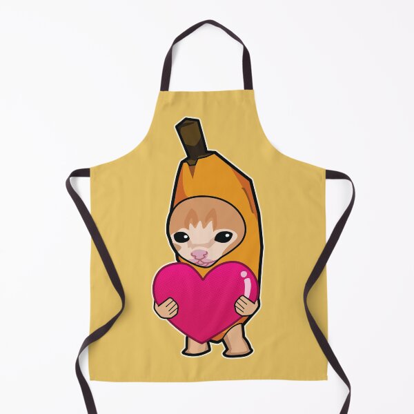 Item preview, ORANGE banana cat holding heart meme designed and sold by Rzera-.