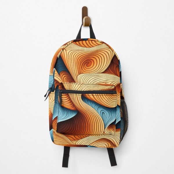 Item preview, Blue & Yellow Abstract Curves Pattern. designed and sold by ARichArts.