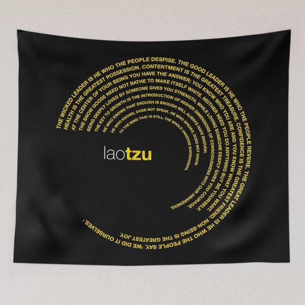 Item preview, Lao Tzu famous quotes poster [gold] designed and sold by CMYKStudio.