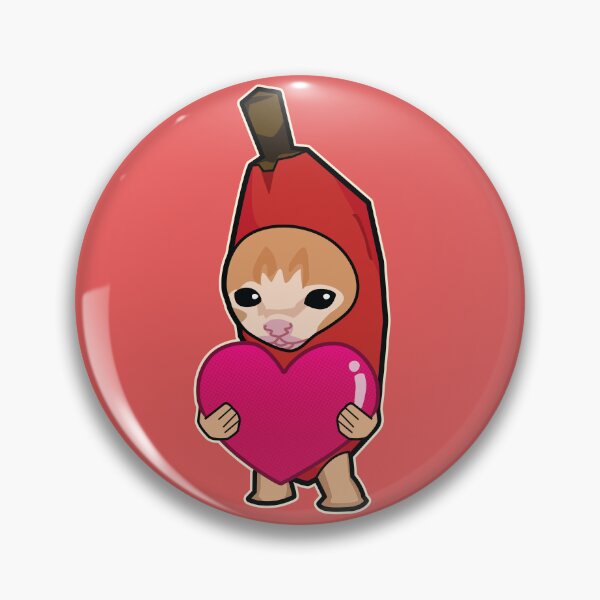 Item preview, RED banana cat holding heart meme designed and sold by Rzera-.