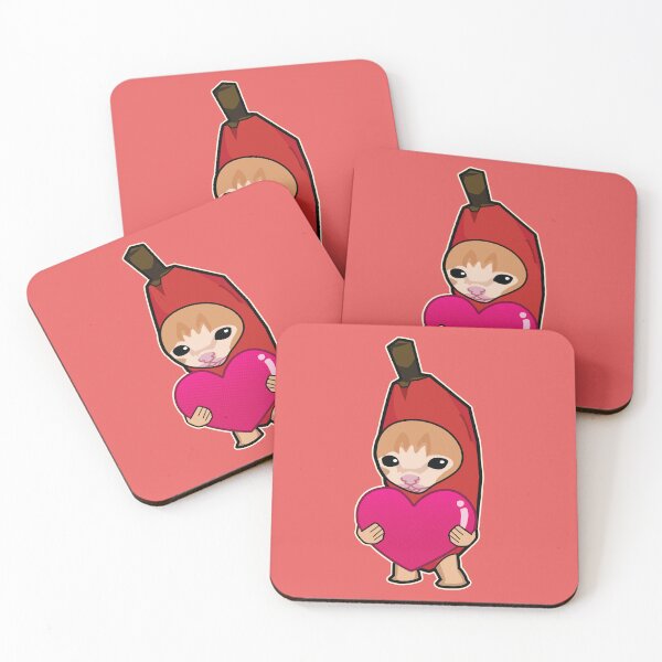 Item preview, RED banana cat holding heart meme designed and sold by Rzera-.