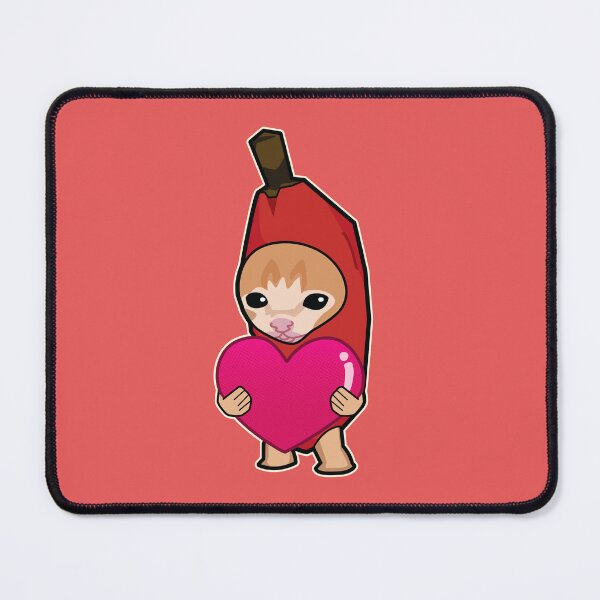 Item preview, RED banana cat holding heart meme designed and sold by Rzera-.