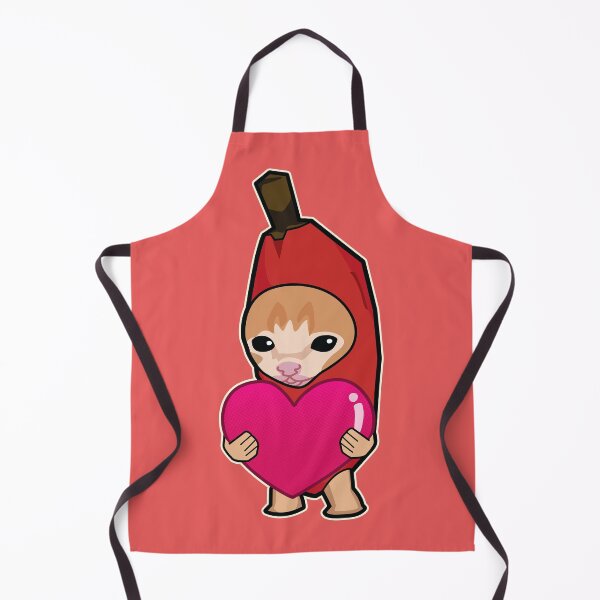 Item preview, RED banana cat holding heart meme designed and sold by Rzera-.