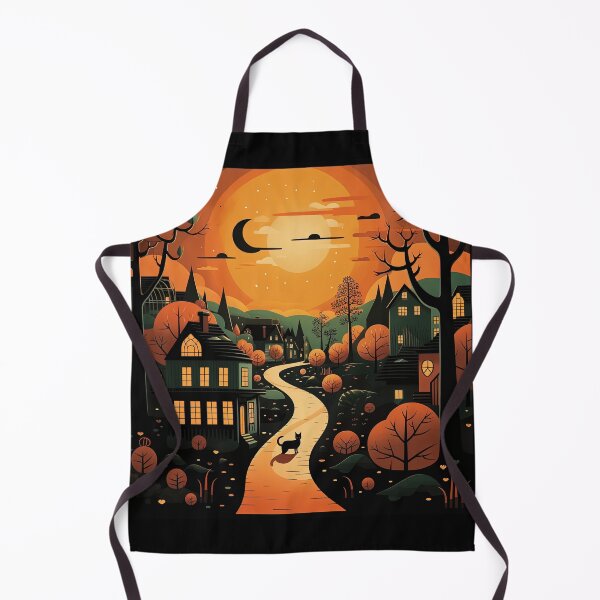 Item preview, Halloween scene black cat designed and sold by Inky-Spiration.