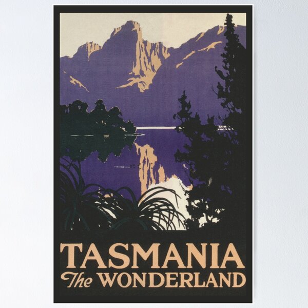 Item preview, Tasmania Vintage Travel Poster designed and sold by vintagevivian.