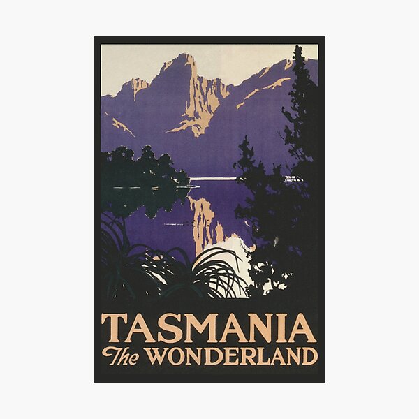Item preview, Tasmania Vintage Travel Poster designed and sold by vintagevivian.