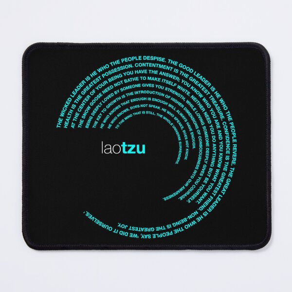Item preview, Lao Tzu famous quotes poster [aqua] designed and sold by CMYKStudio.