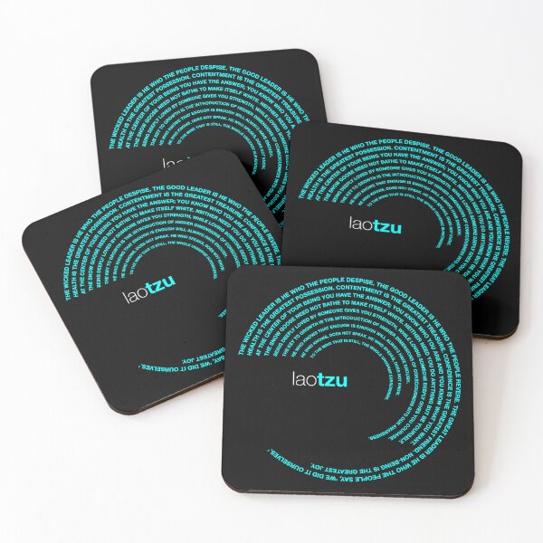 Item preview, Lao Tzu famous quotes poster [aqua] designed and sold by CMYKStudio.