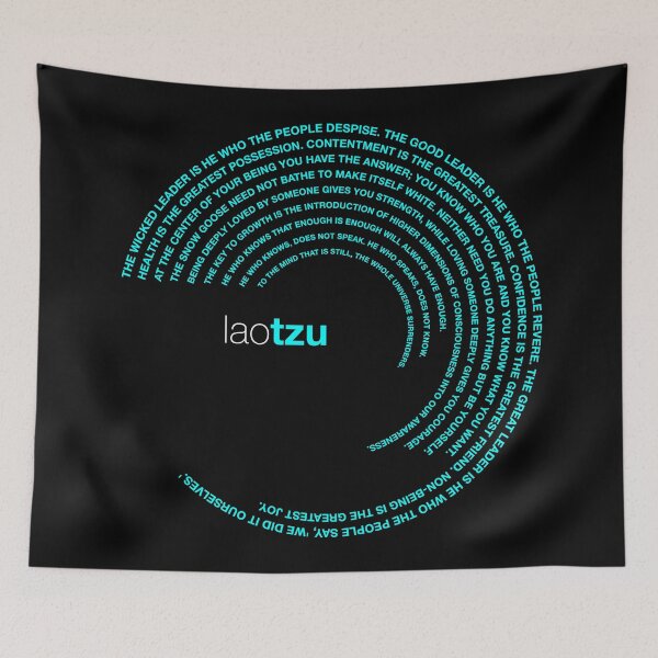 Item preview, Lao Tzu famous quotes poster [aqua] designed and sold by CMYKStudio.