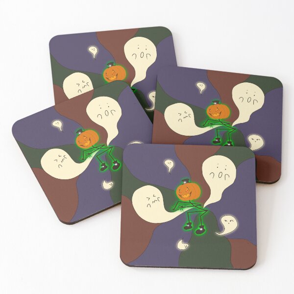 Item preview, Halloween pumpkin head and ghosts designed and sold by shamrock-illus.