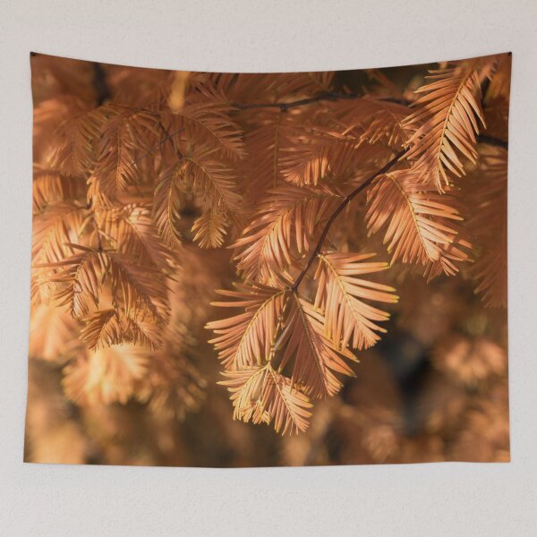 Item preview, Autumnal Tamarack Branches in Rich Orange designed and sold by Georgia Mizuleva.