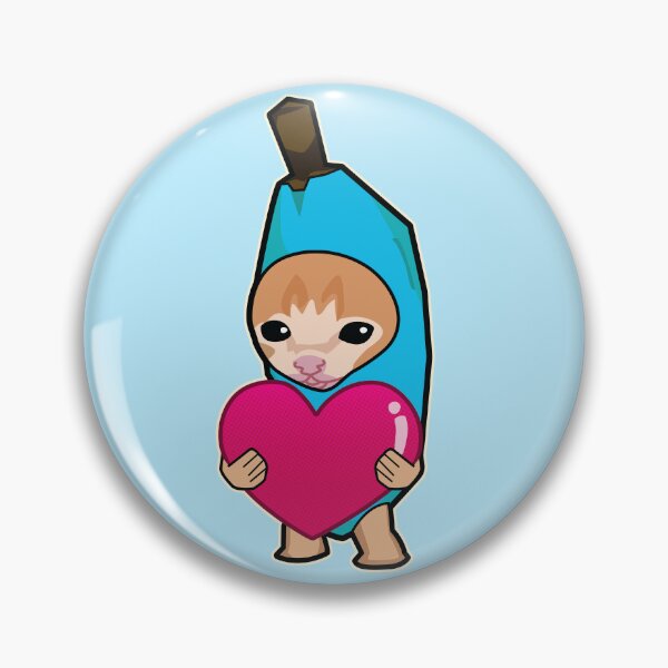 Item preview, SKY BLUE banana cat holding heart meme designed and sold by Rzera-.