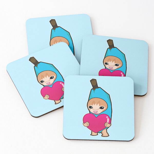 Item preview, SKY BLUE banana cat holding heart meme designed and sold by Rzera-.