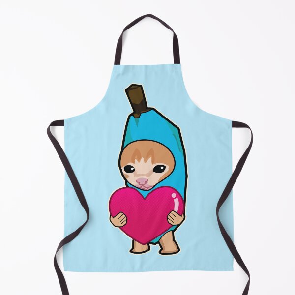 Item preview, SKY BLUE banana cat holding heart meme designed and sold by Rzera-.