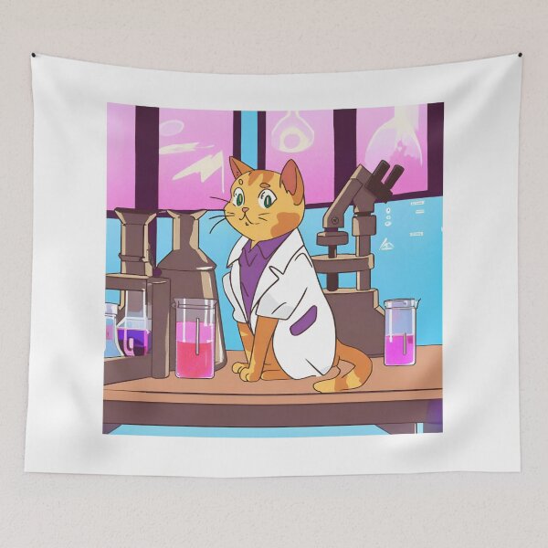 Item preview, Cat in a lab (wider frame) designed and sold by JohntumPhysics.