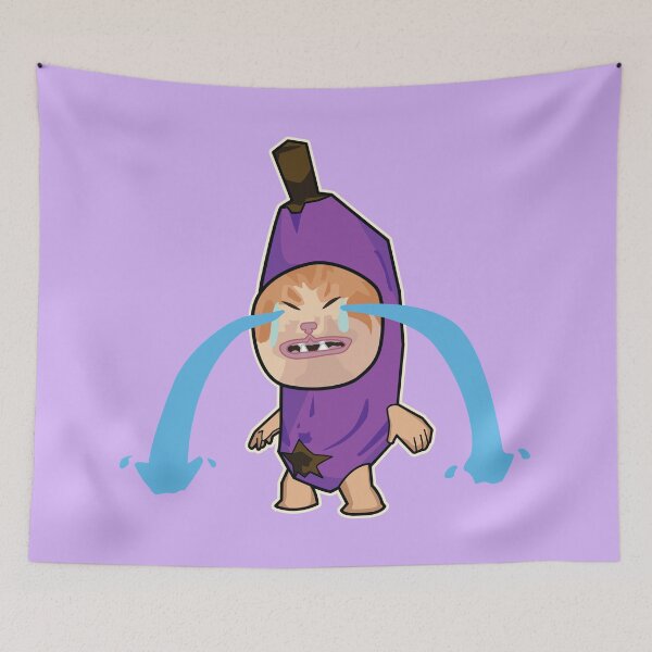 Item preview, VIOLET sad cry banana cat - happy hapi cat meme designed and sold by Rzera-.