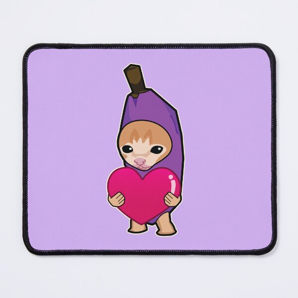 Item preview, VIOLET banana cat holding heart meme designed and sold by Rzera-.