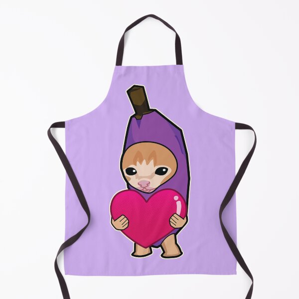 Item preview, VIOLET banana cat holding heart meme designed and sold by Rzera-.