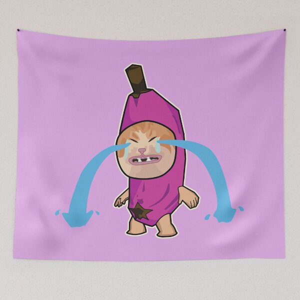 Item preview, PURPLE sad cry banana cat - happy hapi cat meme designed and sold by Rzera-.