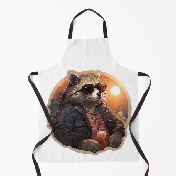 Item preview, Chilled-out Raccoon Sipping Serenity designed and sold by Artful-Adam.
