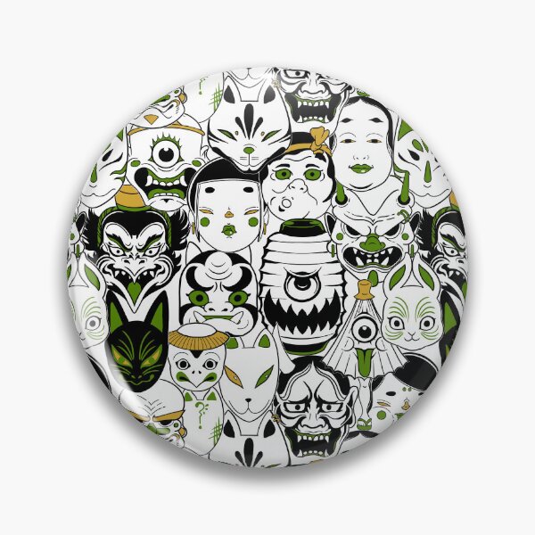 Item preview, Japanese Mask Festival_GreenYellow designed and sold by JuneDao.