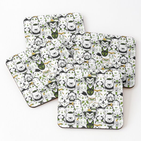 Item preview, Japanese Mask Festival_GreenYellow designed and sold by JuneDao.