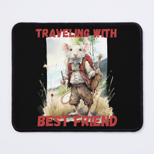 Item preview, Watercolor Rat Traveling with Best Friend Red designed and sold by Madlen-moon.