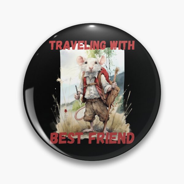 Item preview, Watercolor Rat Traveling with Best Friend Red designed and sold by Madlen-moon.