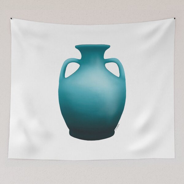 Item preview, Duck Egg Blue Portland Vase (no background) designed and sold by MadeByGeeClowes.