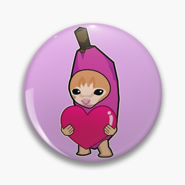 Item preview, PURPLE banana cat holding heart meme designed and sold by Rzera-.