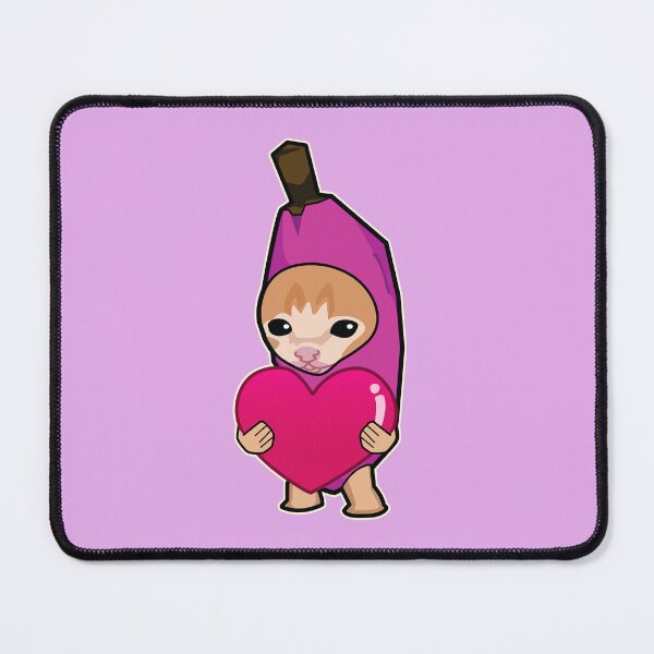 Item preview, PURPLE banana cat holding heart meme designed and sold by Rzera-.