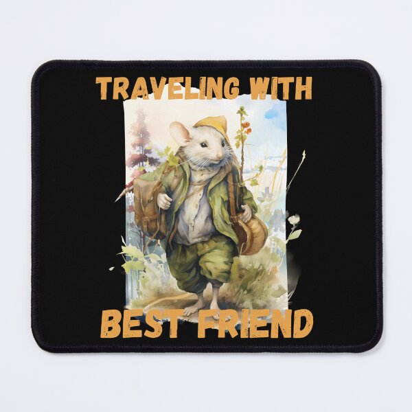 Item preview, Watercolor Rat Traveling with Best Friend Yellow designed and sold by Madlen-moon.