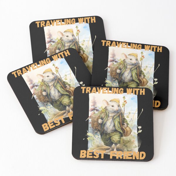 Item preview, Watercolor Rat Traveling with Best Friend Yellow designed and sold by Madlen-moon.