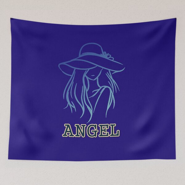 Item preview, An angelic woman with long hair wearing a wide-brimmed hat. designed and sold by hojeong-art.