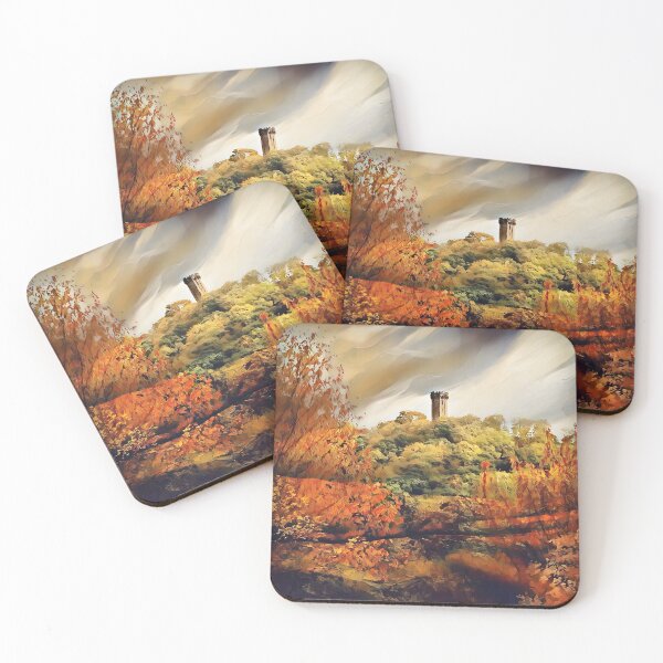 Item preview, Autumnal landscape with an old tower designed and sold by clarazen.