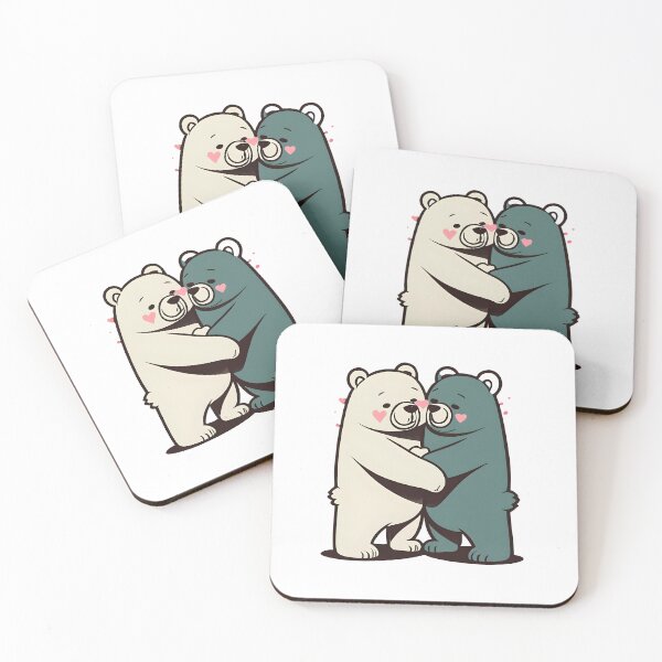 Item preview, Hug It Out - Two Teddy Bears Embrace Art Print designed and sold by ArtistriWear.
