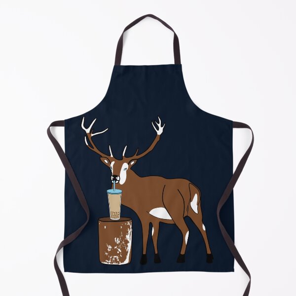Item preview, Reindeer drinking bubble tea designed and sold by UniqueDesignHub.