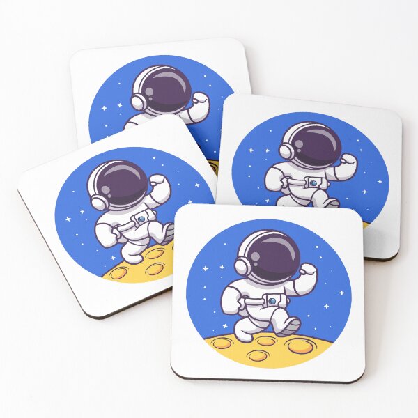 Item preview, Cute Astronaut Walking on the Moon - Cartoon Vector Icon designed and sold by hjian8219.