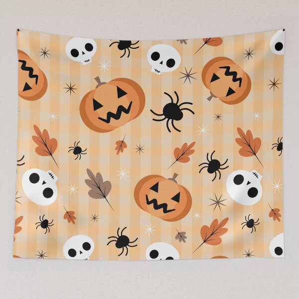 Item preview, Spooky Elegance: Pumpkins & Spiders (Halloween Patterns) designed and sold by PixSellerShop.