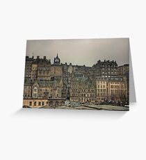 Crowded Old Town Greeting Card